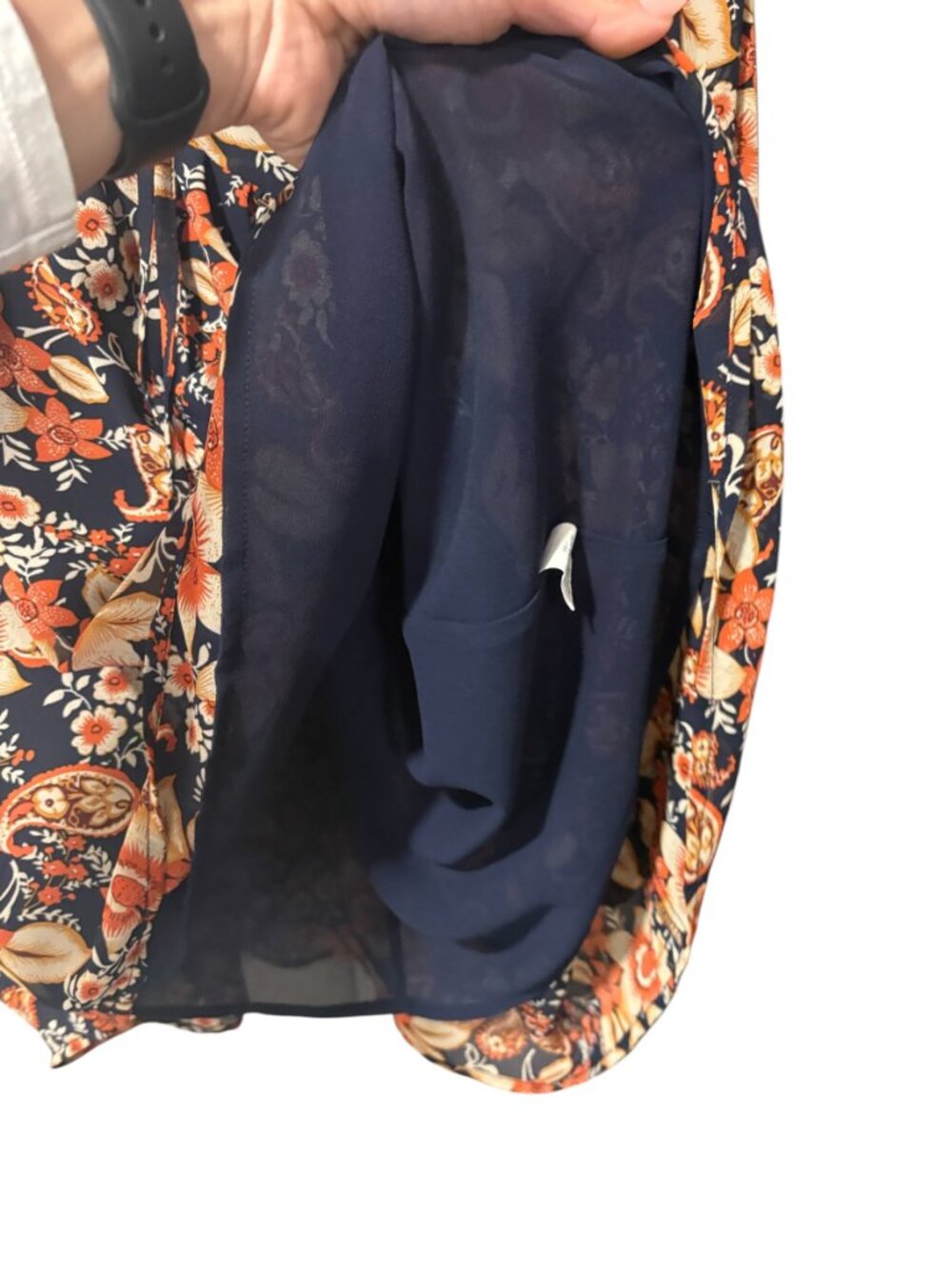 Melloday Floral Paisley Peasant Blouse - Picture 7 of 9